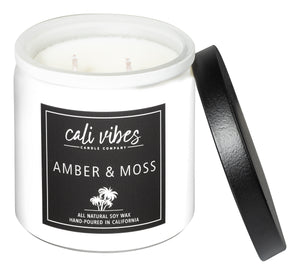 Amber + Moss - 13oz Natural Soy Wax Candle