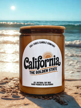 Load image into Gallery viewer, California The Golden State - 12oz Amber Jar with Bamboo Lid